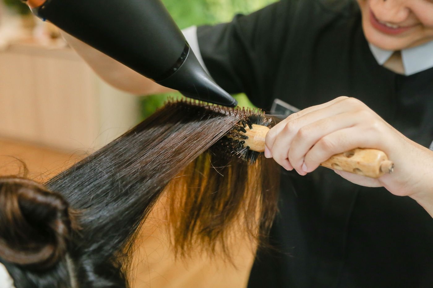Wash and Blow Dry — Short to Medium Hair